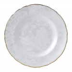 Aves Pearl Salad Plate Dimensions:  8\ Width, 21 cm
 Made in England
Fine Bone China
22 Carat Gold

Dishwasher safe, although handwashing is advisable
Not suitable for microwave use